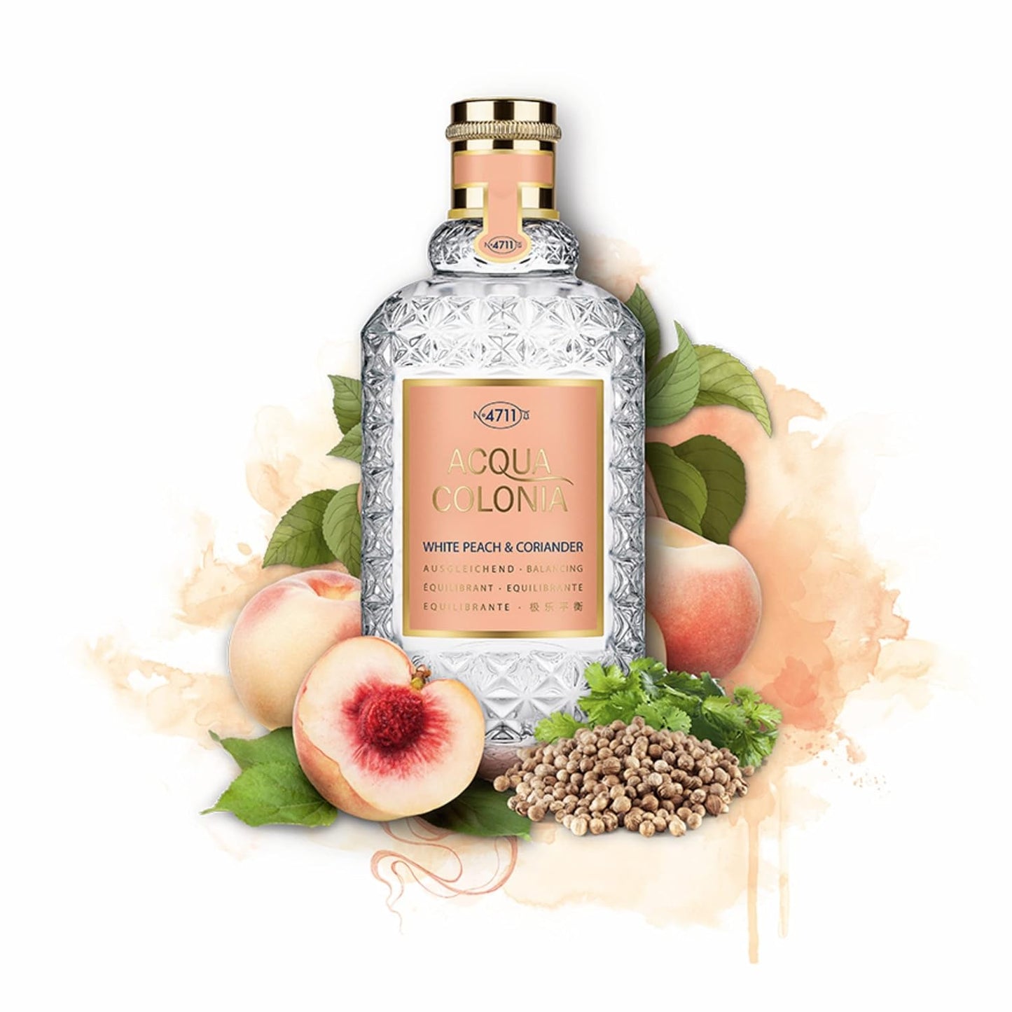 4711 Acqua Colonia White Peach & Coriander Unisex EDC Spray - 3.4 oz Fragrance