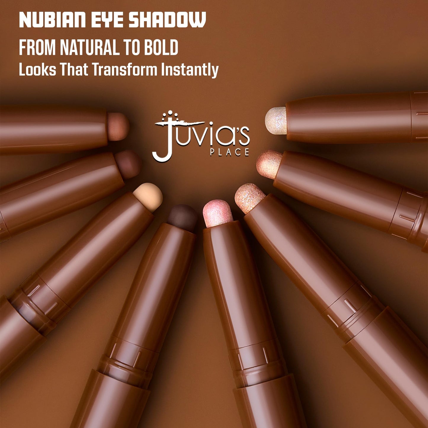 Juvia's Place Nubian Eyeshadow Stick Shimmer - Casablanca - Waterproof, Buildable Eye Shadow Stick for Women - Long-Lasting, Crease-Proof, Easy Blendable Cream Eyeshadow for Day & Night Look
