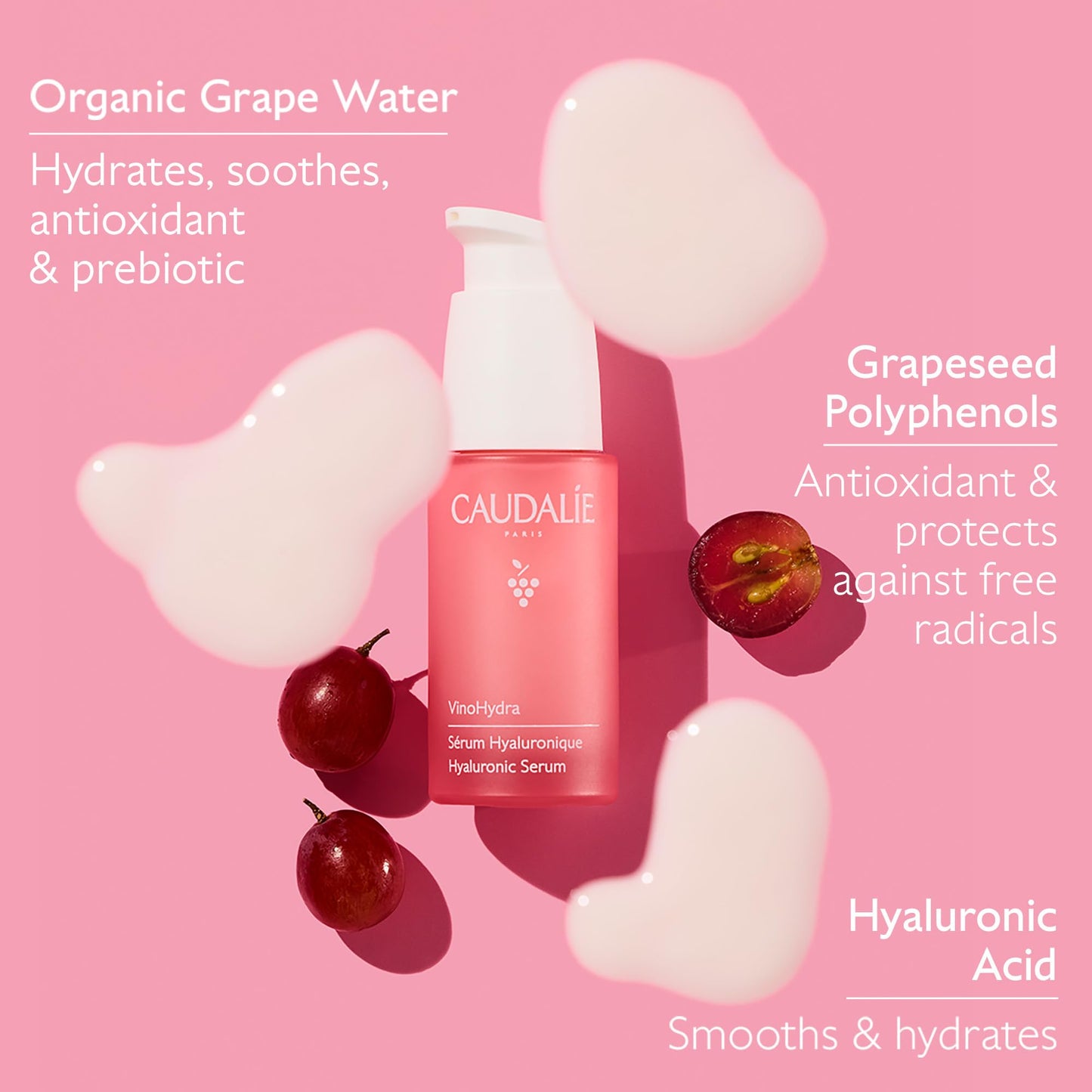 Caudalie VinoHydra Hydrating Hyaluronic Acid Serum - 30 mL