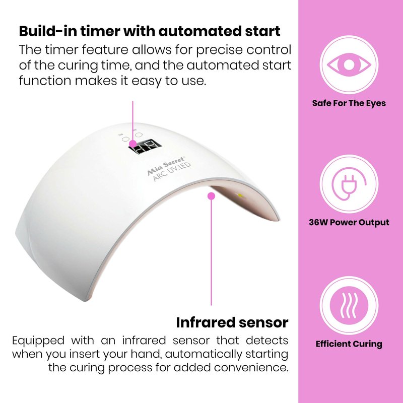 Mia Secret Arc UV LED Lamp Professional Nail System Dryer 36W