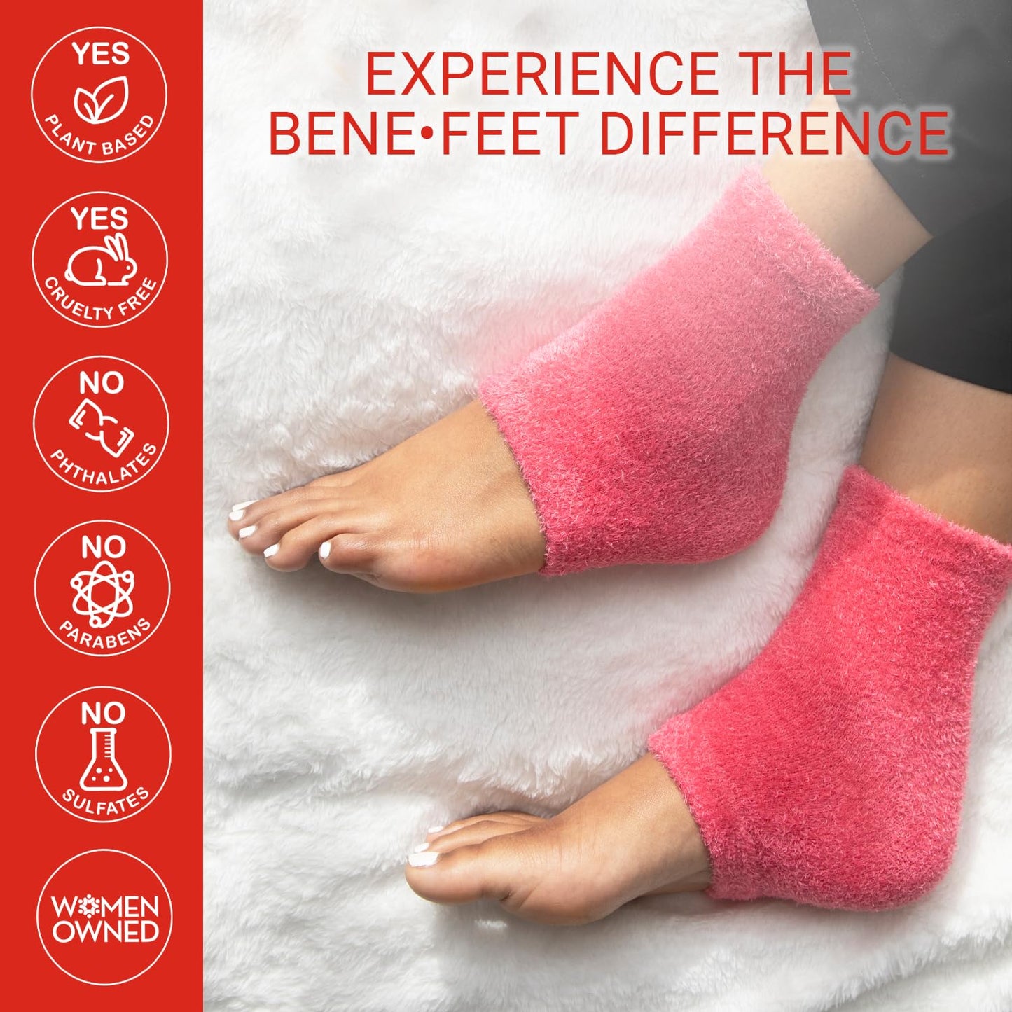 Benefeet Toeless Aloe Moisturizing Heel Socks 3 Pack - Effective Overnight Foot Rejuvenation, Targeted Hydration to Soften Dry Skin, Infused w/Coconut Oil, Aloe + Jojoba Seed Oil, 1 Pair (3 Pack)