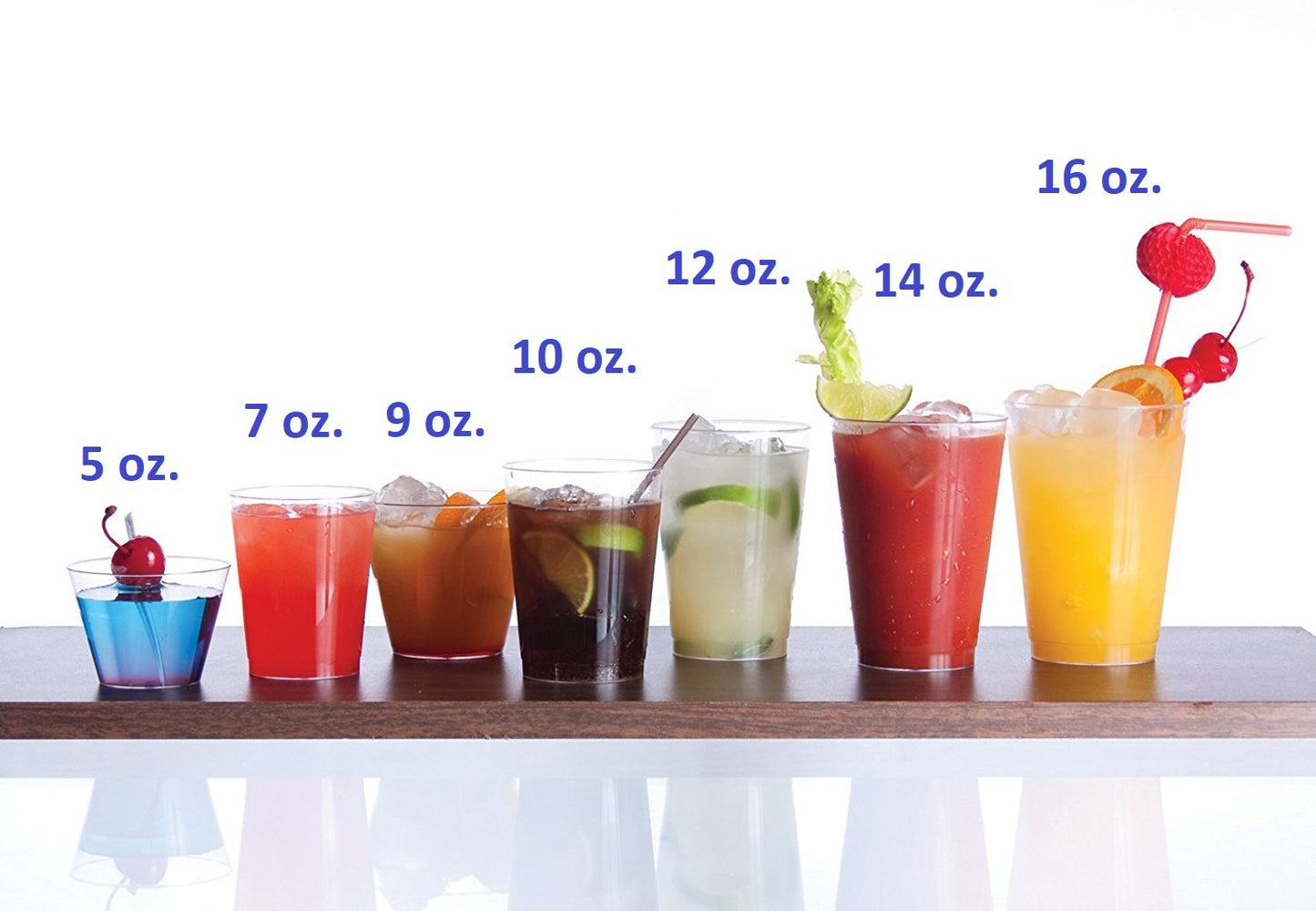 Party Essentials Disposable 9 oz Party Punch Cups | Old Fashioned Tumblers | Cocktail Glasses, 50 Count, Clear, Hard Plastic