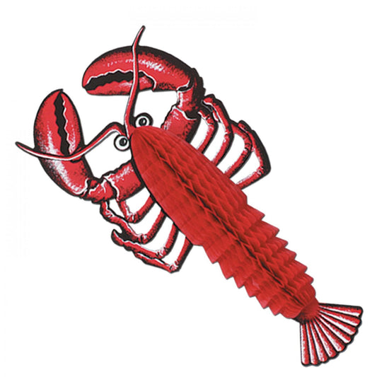 Beistle Tissue Lobster, 17", Red/Black/White