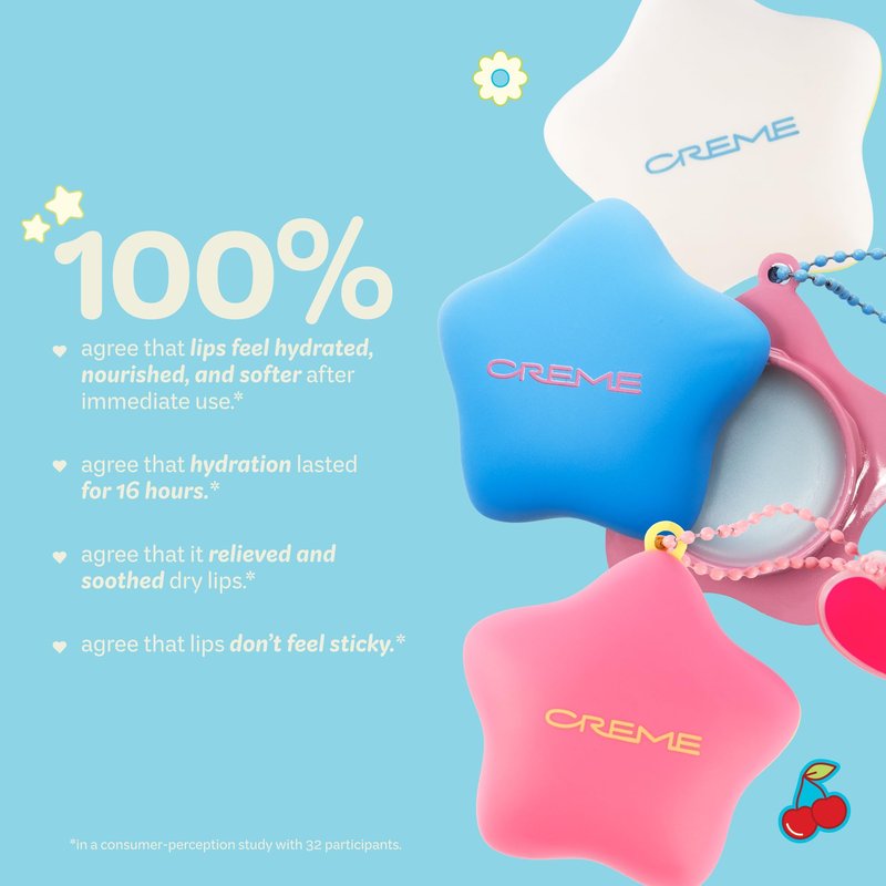 The Crème Shop Plush Pout Lip Butter Lip Balm Key Chain Charm | Korean Formula with Peptides and Squalane to Instantly Hydrate, Nourish, Moisturize, and Soften Dry Lips- Mint