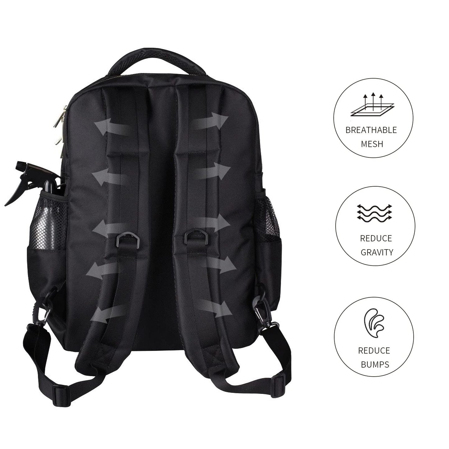 Barber Supplies Barber Clippers Backpack for Barber,with 1PCS Barber Cape&Barber Brush,Large Capacity,Pure Copper Zipper,Water Proof,Barber Accessories of Professional Hair Cutting Tools Backpack