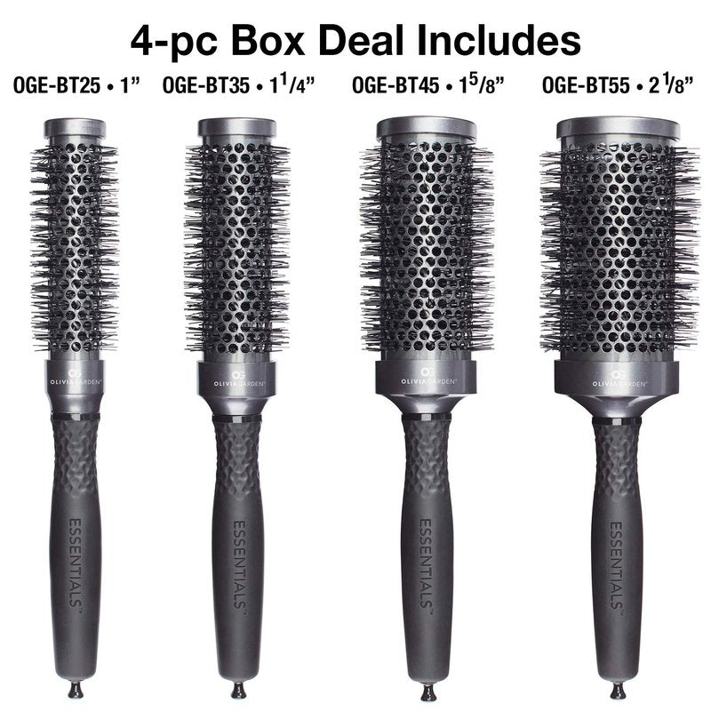 Olivia Garden ESSENTIALS Thermal 4-pc box deal: OGE-BT55, OGE-BT45, OGE-BT35, OGE-BT25 + box