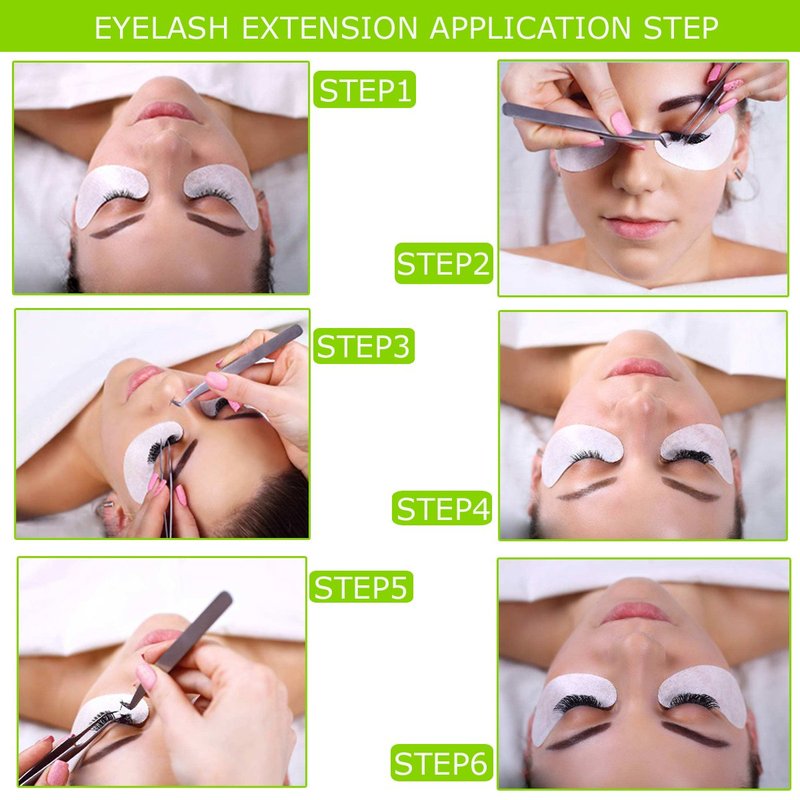 Qleng Eye Pads Lash Extensions Kit, 110 Pairs Hydrogel Patch Gel Pad Beauty Makeup Tool for Under Eyes Eyelash Extension