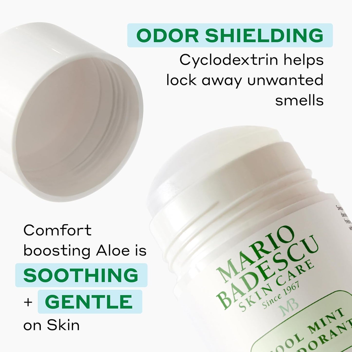 Mario Badescu Aluminum-Free Deodorant - Baking Soda & Paraben-Free | All-Day Odor Protection for Men & Women