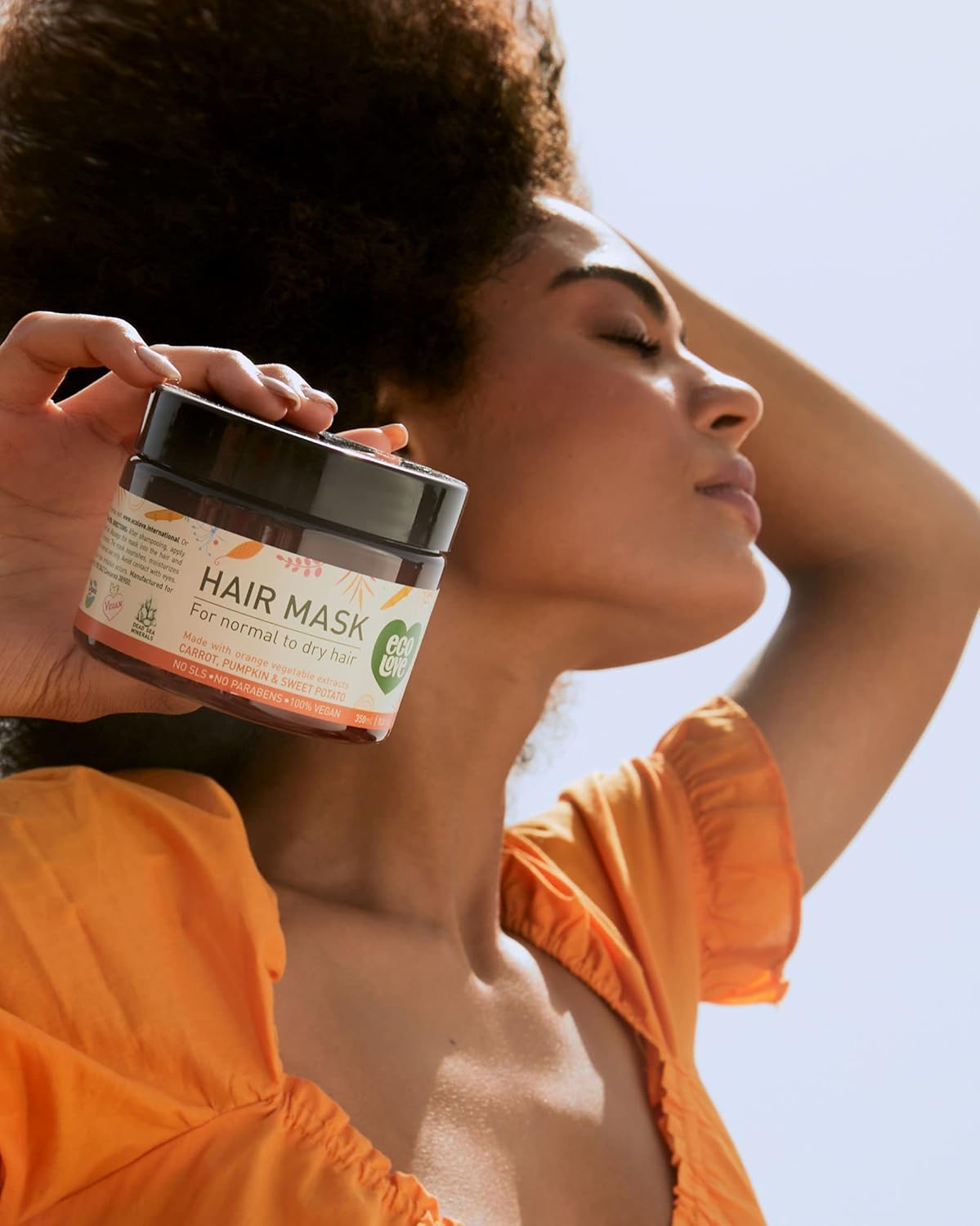 Natural Conditioner, Shampoo & Mask for Dry, Damaged Hair | Vegan, SLS-Free, 17.6 oz - Carrot & Pumpkin Extract