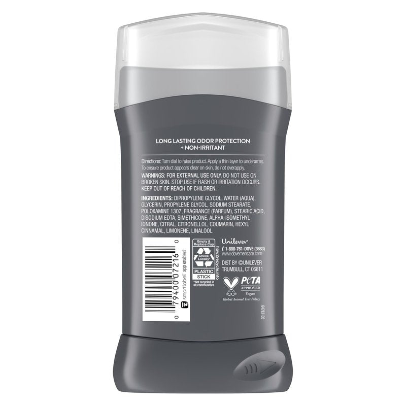 DOVE MEN + CARE Deodorant Stick for Men Clean Comfort 4 Count Aluminum Free 72-Hour Odor Protection Mens Deodorant with 1/4 Moisturizing Cream 3 oz (Pack of 4)
