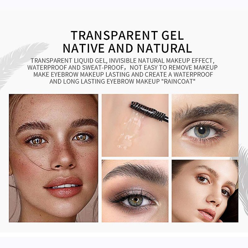 Clear Eyebrow Setting Gel - Waterproof Brow Fix Gel for Long-Lasting Styling | 2 Pack, 1.81oz