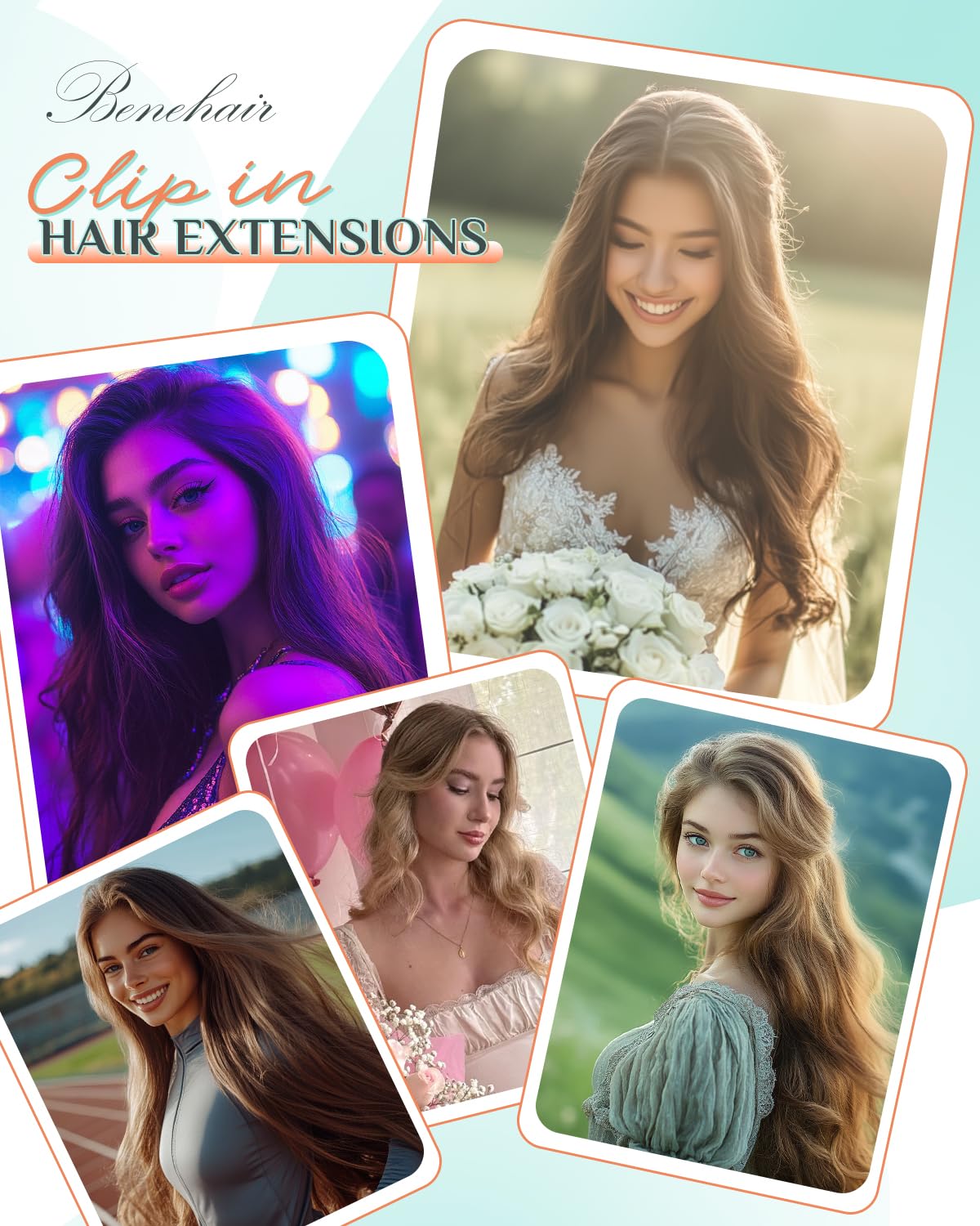 Benehair Clip in Hair Extensions Real Human Hair 12inch Double Weft Light Blonde Mixed Bleach Blonde Hair Extensions Clip in Human Hair Lace Weft Straight Hair Extension Clip ins 7pcs 90g #18P613