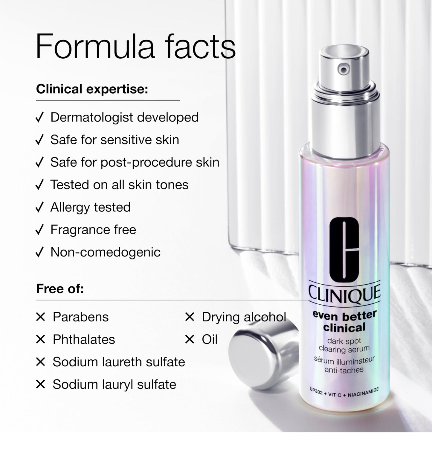 Clinique Even Better Clinical Dark Spot Clearing Vitamin C Face Serum For All Skin Types | Brightening + Soothing, 1.7 Fl Oz