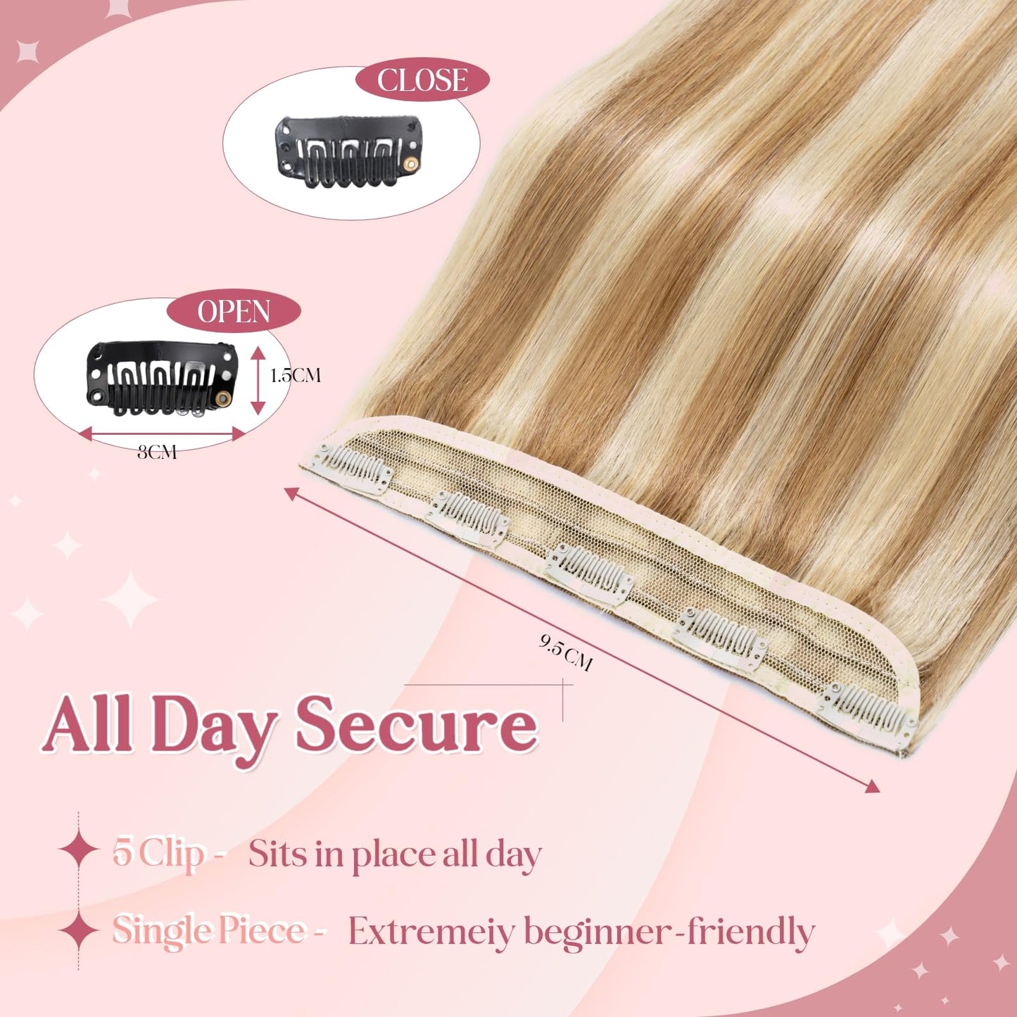 SEGOHAIR Clip In Hair Extensions for women One Piece 5 Clips Real Human Remy Hair Extension Long Straight Hairpieces for women 16 Inches #02 Dark Brown