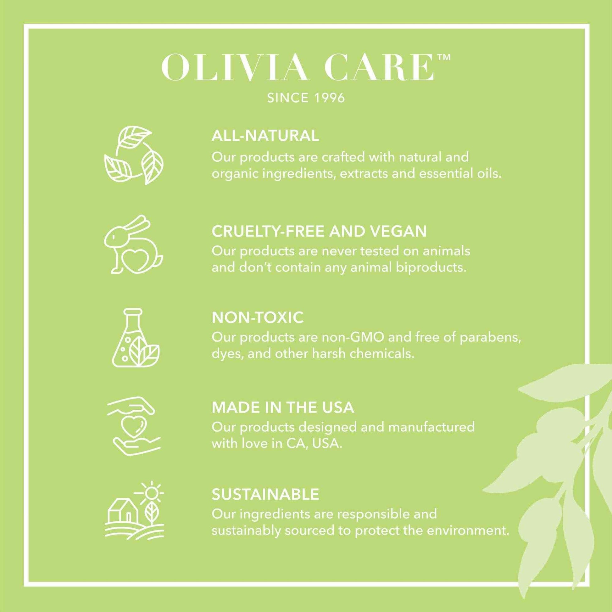 Olivia Care Bath & Body Bar Verbena Soap 4 Pack Gift Box Organic, Vegan & Natural Contains Olive Oil Repairs, Hydrates, Moisturizes & Deep Cleans Good for Sensitive Dry Skin Made in USA