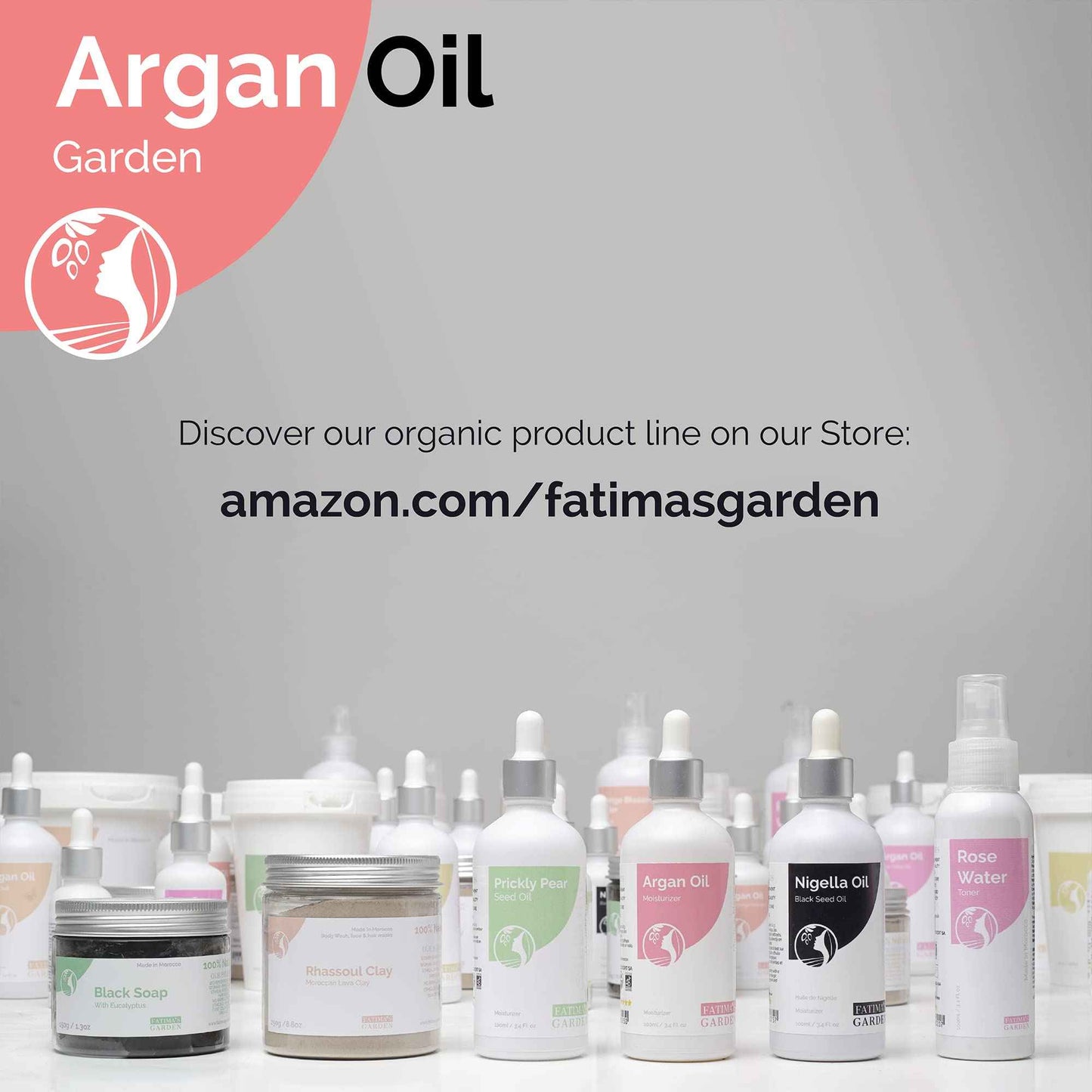 Fatima's Garden Rose Petal Argan Oil - Organic Anti-Aging Moisturizer, 100ml