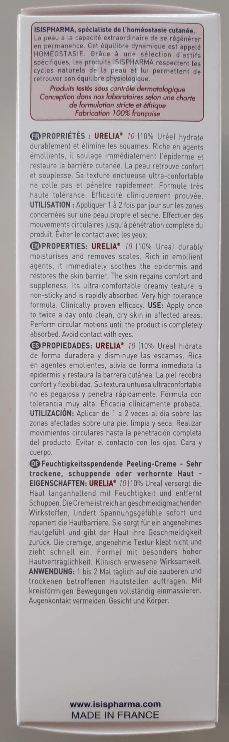 Isispharma Urelia 10 Emollient Body Cream for Mild Form of Psoriasis 10% Urea Good for You