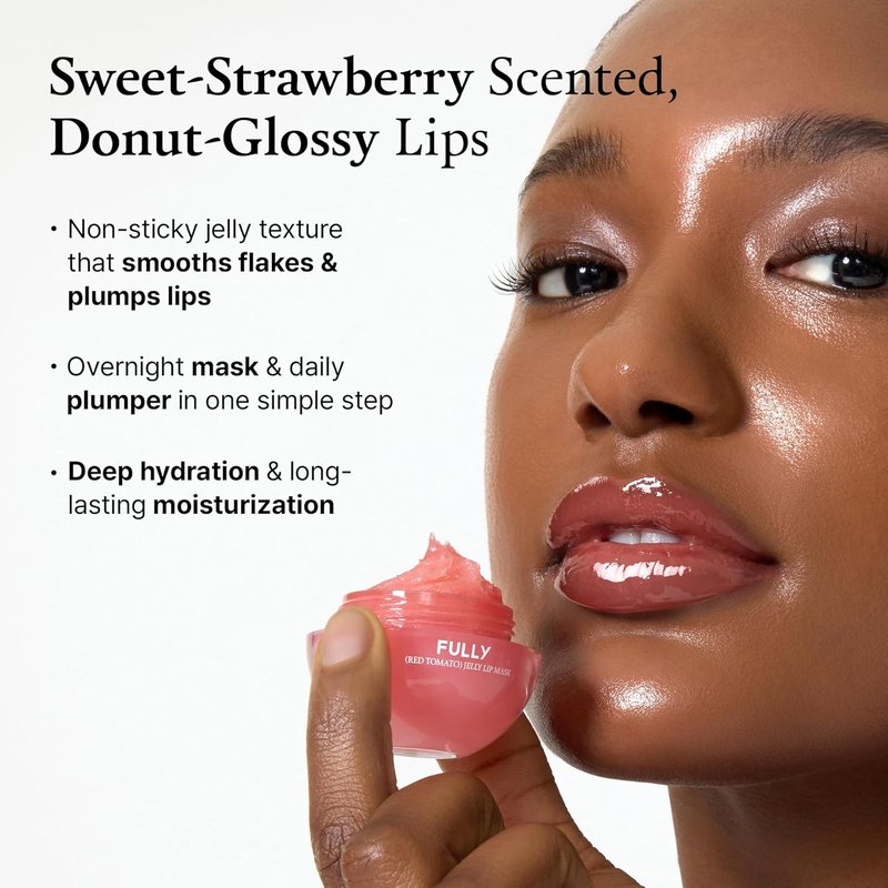 Tomato Jelly Lip Sleeping Mask - Hydrating Korean Lip Balm with Tomato Seed Oil & Hyaluronic Acid | 0.42 oz