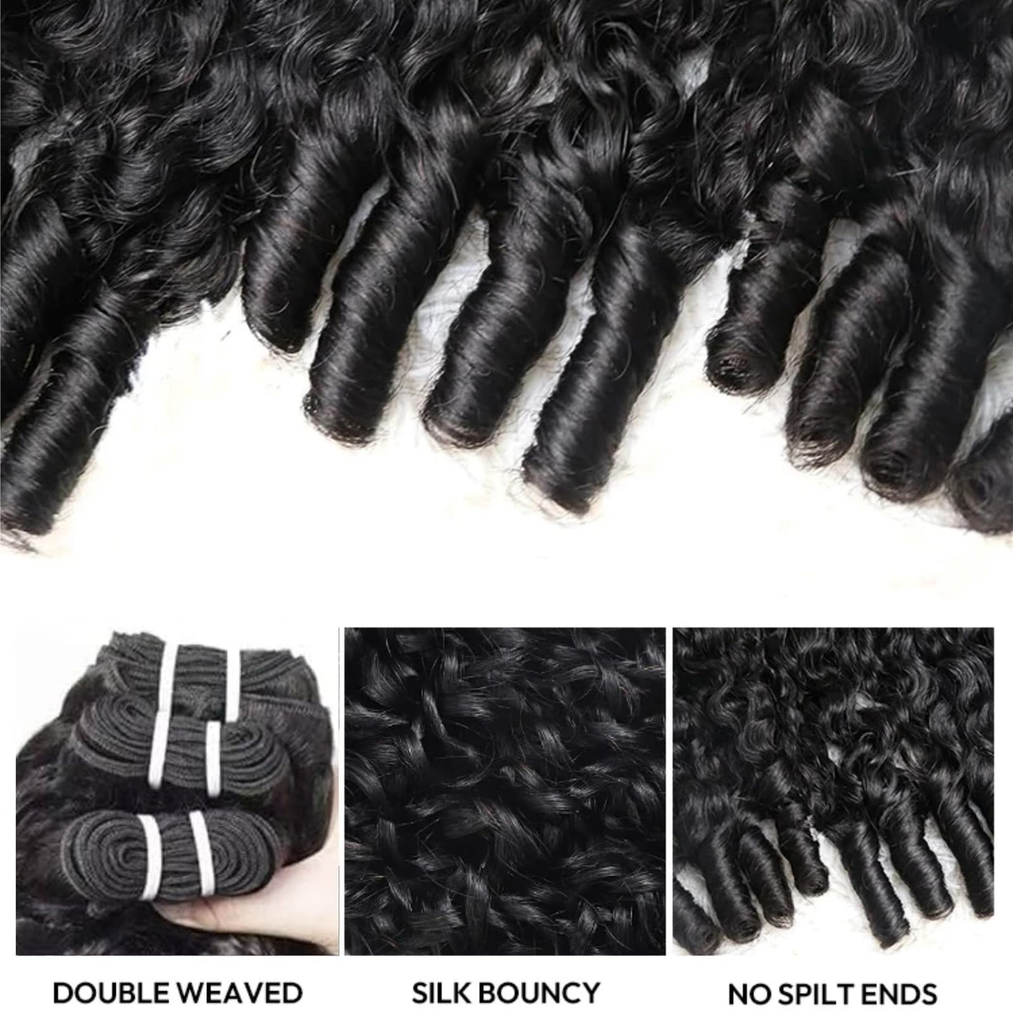 Burmese Curly Bundles Human Hair 18 Inch One BundlesBrazilian Virgin Hair Bundle Quick Weave for Women Water Wave with Spiral Curly End Natural Black Hair Extensions