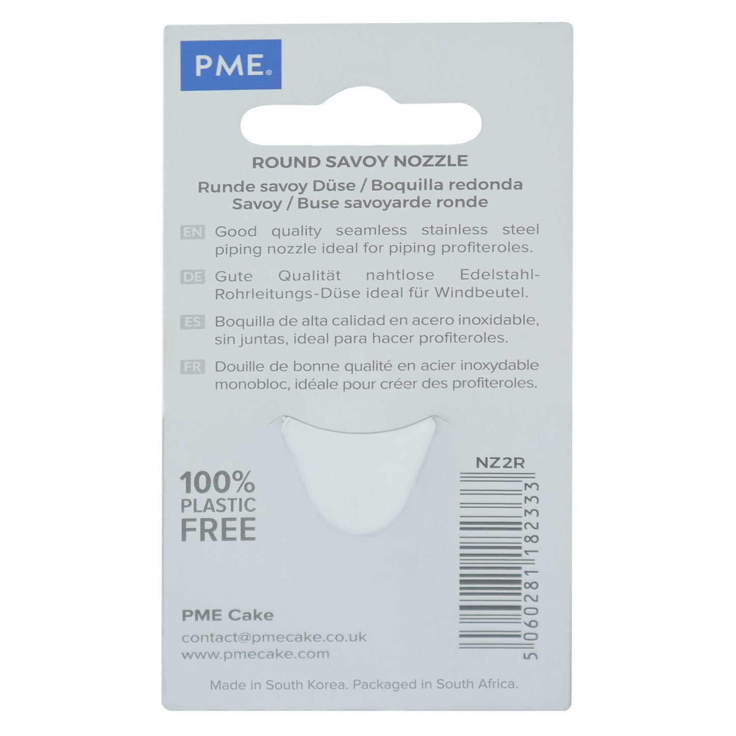 Jem Enterprises Medium Plain Round Savoy Piping Nozzle Decorating Tip #2R