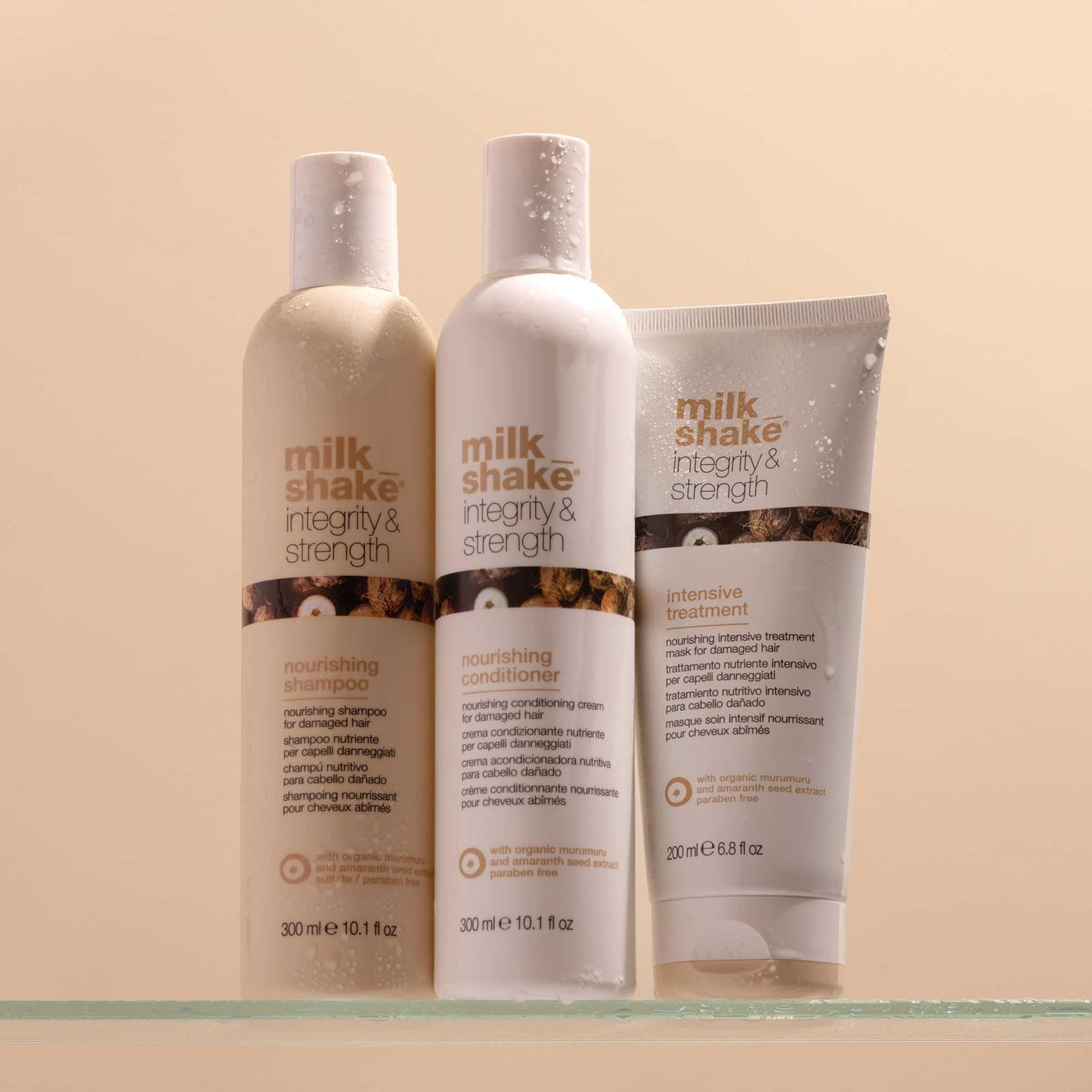milk_shake Integrity & Strength Shampoo | Strengthening shampoo for dry, damaged hair | with amaranth seed extract & muru muru butter to nourish, fortify and protect hair, 10.1 fl oz / 300 mL