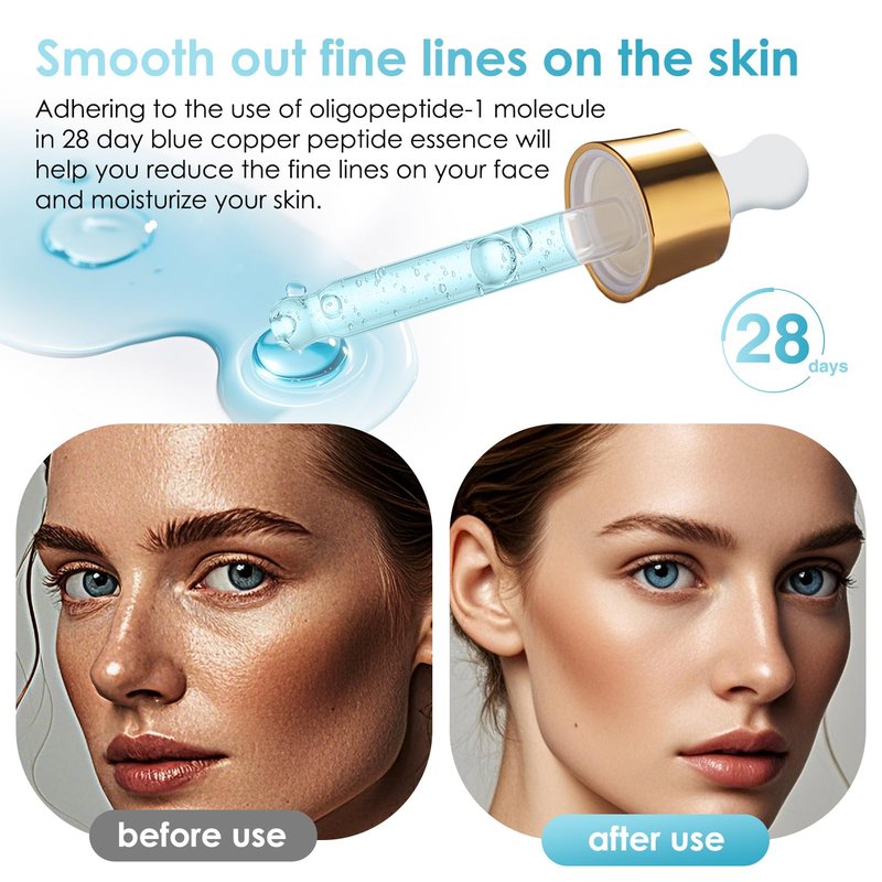 Raining Lin Blue Copper Anti-Wrinkle Essence, Skincare, Moisturizing, Hydrating, Anti-Aging, Nourishing the Skin ，Gotu Kola，face moisturizers