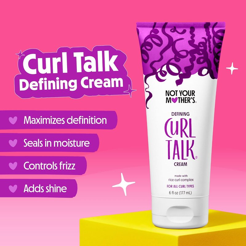 Not Your Mother's Curl Talk Sculpting Gel & Defining Cream Set | Frizz Control for All Curly Hair Types - 6 & 8 Fl Oz