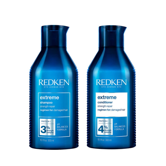 Redken Extreme Shampoo and Conditioner | For Damaged Hair Repair | Protein-Infused Strengthening Formula