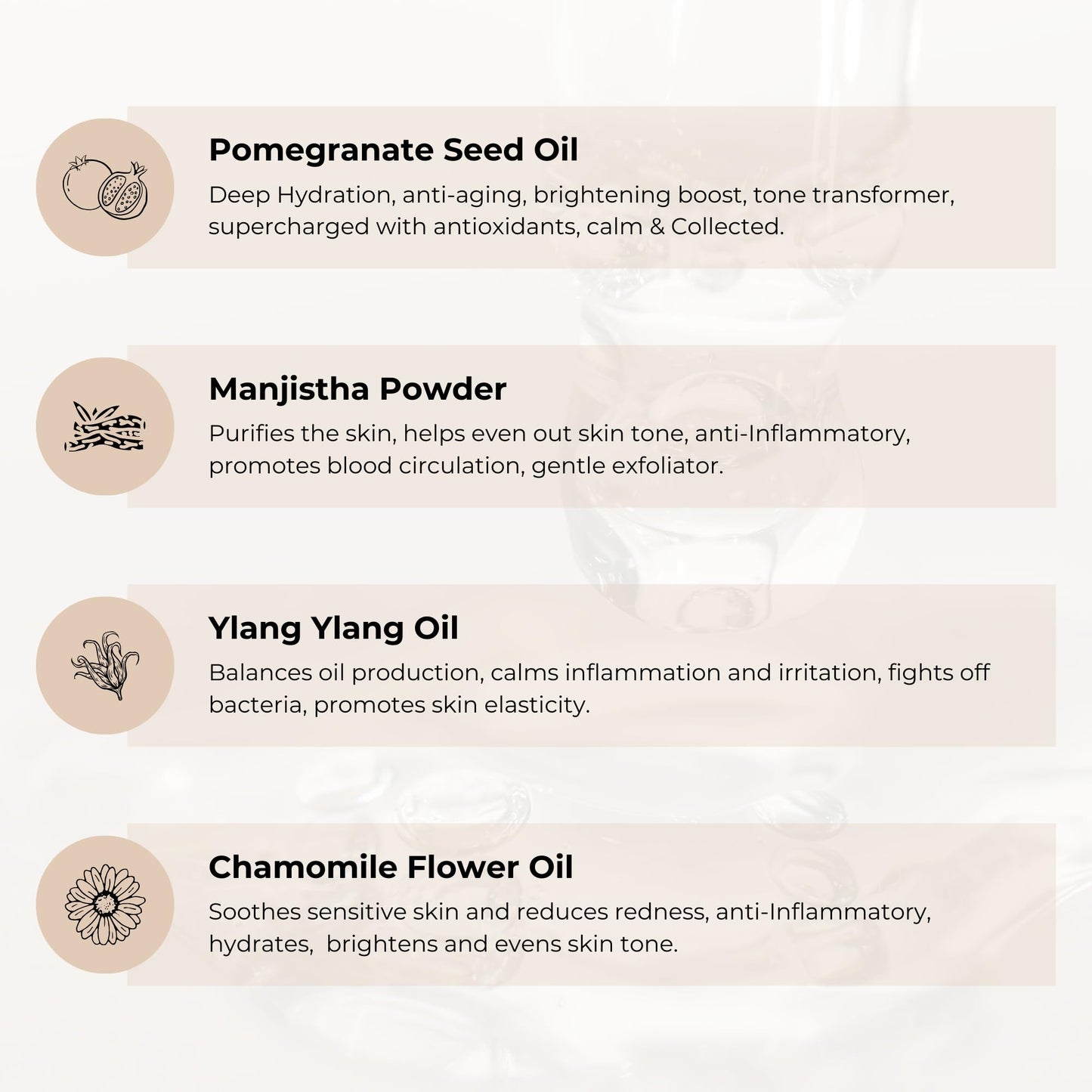 CLEOPATRA'S SKIN Moisturizing Serum – Ayurvedic Face Oil for Oily & Sensitive Skin – Antioxidant, Anti-Aging & Hydrating with Pomegranate & Manjistha, Non-Greasy & Collagen-Boosting Glow Oil