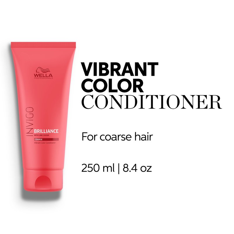 Wella Professionals Invigo Brilliance Conditioner for Coarse Hair | Color Protection & Vibrancy | 8.4 Fl Oz