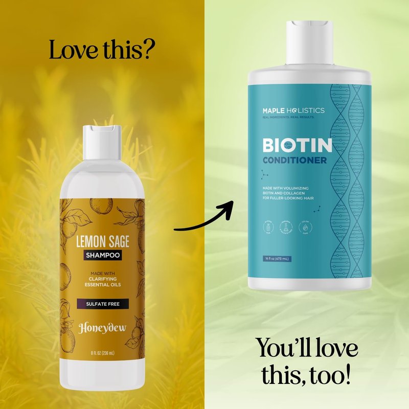 Lemon Sage Shampoo for Oily Hair - Sulfate Free Clarifying Shampoo for Build Up with Lemon Sage Keratin and Tea Tree Oil for Hair and Scalp Care - Deep Cleansing Rosemary Shampoo for Men and Women