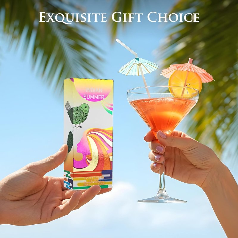 Indian Summer Perfume for Women - Tropical Mango, Nectarine & Coconut Scents - 3.4 Fl Oz, Natural & Paraben Free