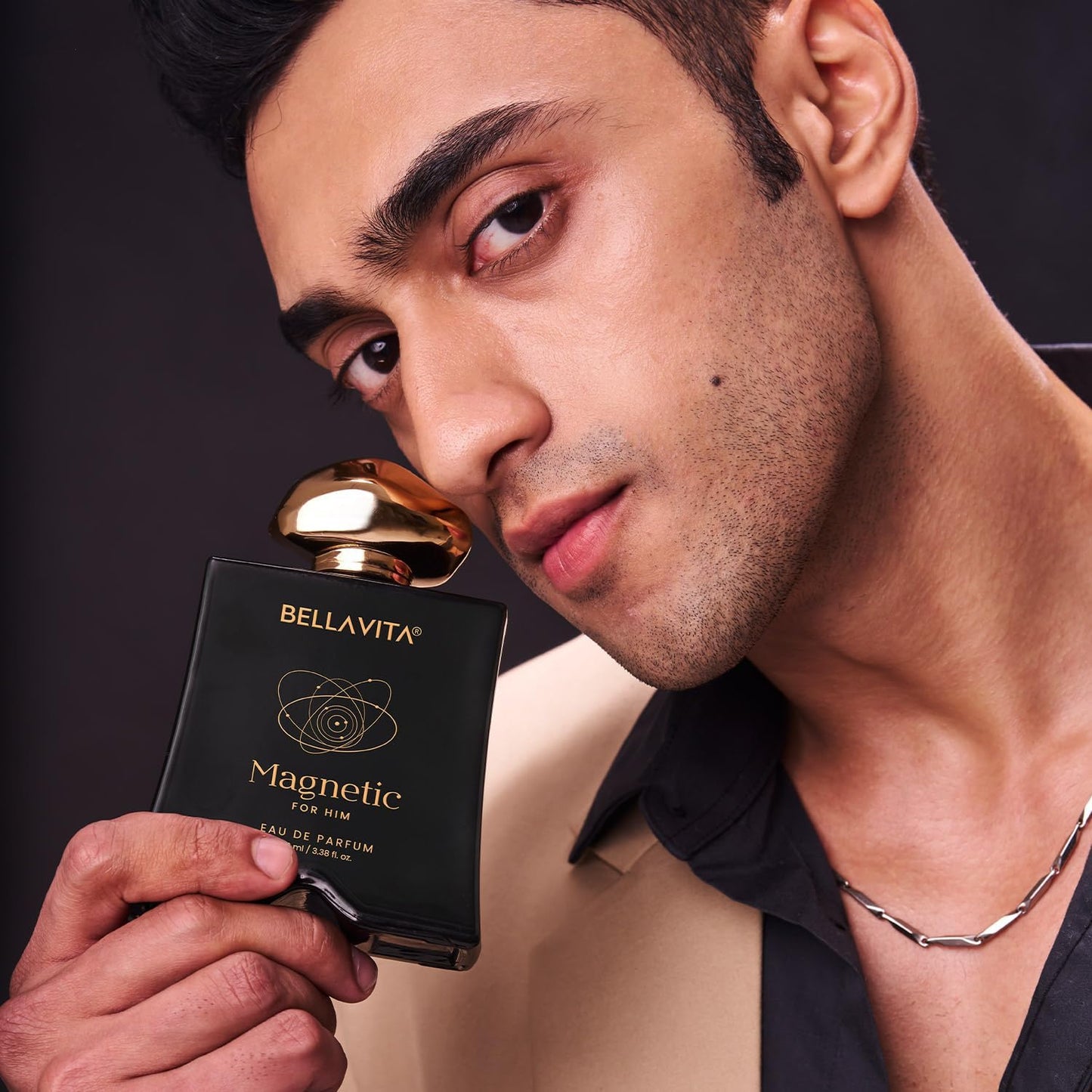 Bellavita Luxury Magnetic for Him Eau de Parfum | 100 ml (3.4 fl.oz.) | Perfume for Men | Oriental-Fresh, Bergamot, Jasmine, and Cedarwood Notes | Long Lasting Men's Fragrance
