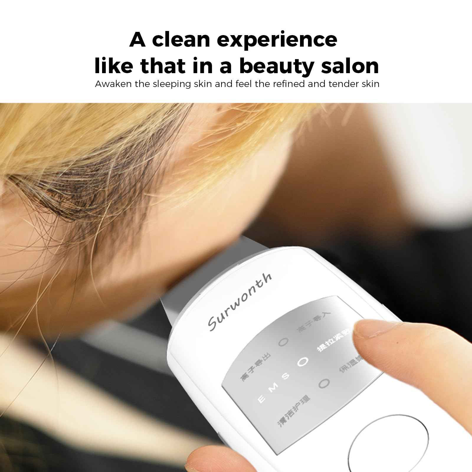 New Skin Face Spatula,Skin Scrubber Face Spatula - Skin Spatula Blackhead Remover Pore Cleaner with 3 Modes，Skin Cleaning Protection-Wet Your face Before use