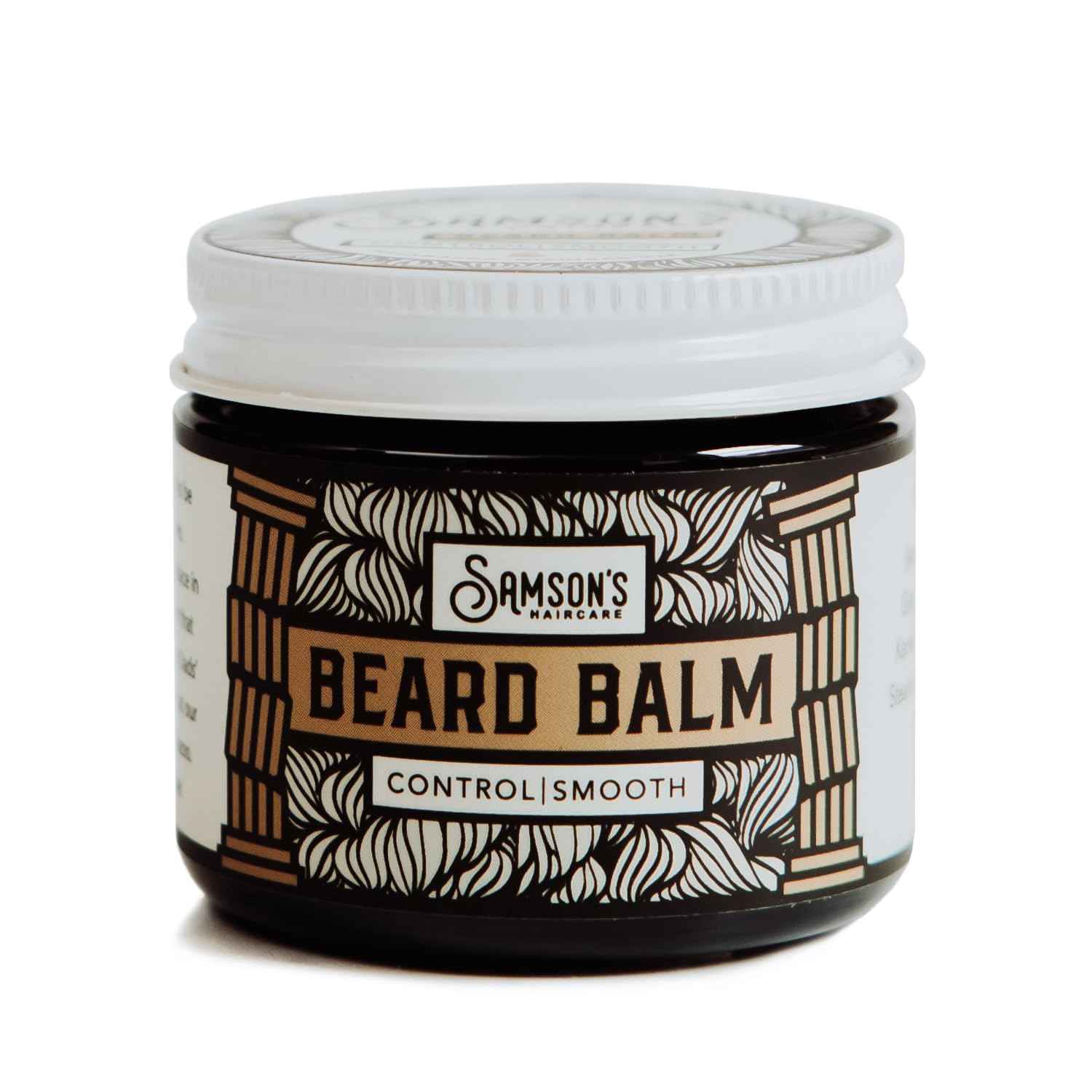 SAMSON'S HAIRCARE Beard Balm, Oil and Wax based, Softening, Taming, Nourishing, Essetial Oil Scent, 2 oz.