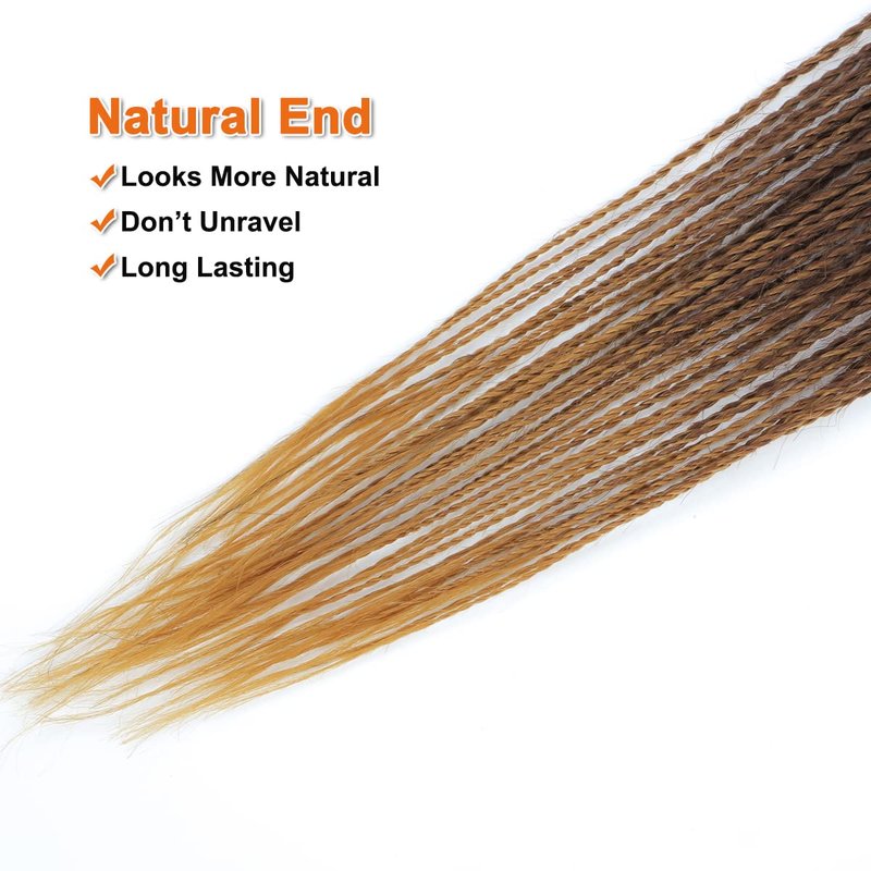 NAYOO Senegalese Twist Crochet Hair Extensions for Protective Styles, Synthetic Fiber, Easy Install for Beginners. 22 Inch Ombre Crochet Twist Hair for Black Women