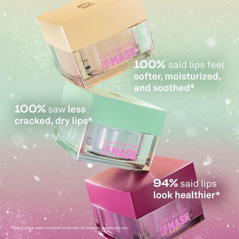 Overnight Lip Mask Set - Hydrating Trio for Dry Lips | Frosted Vanilla, Sweet Mint & Sugar Plum | Enriched with Vitamin E, Rosehip Oil & Hyaluronic Acid