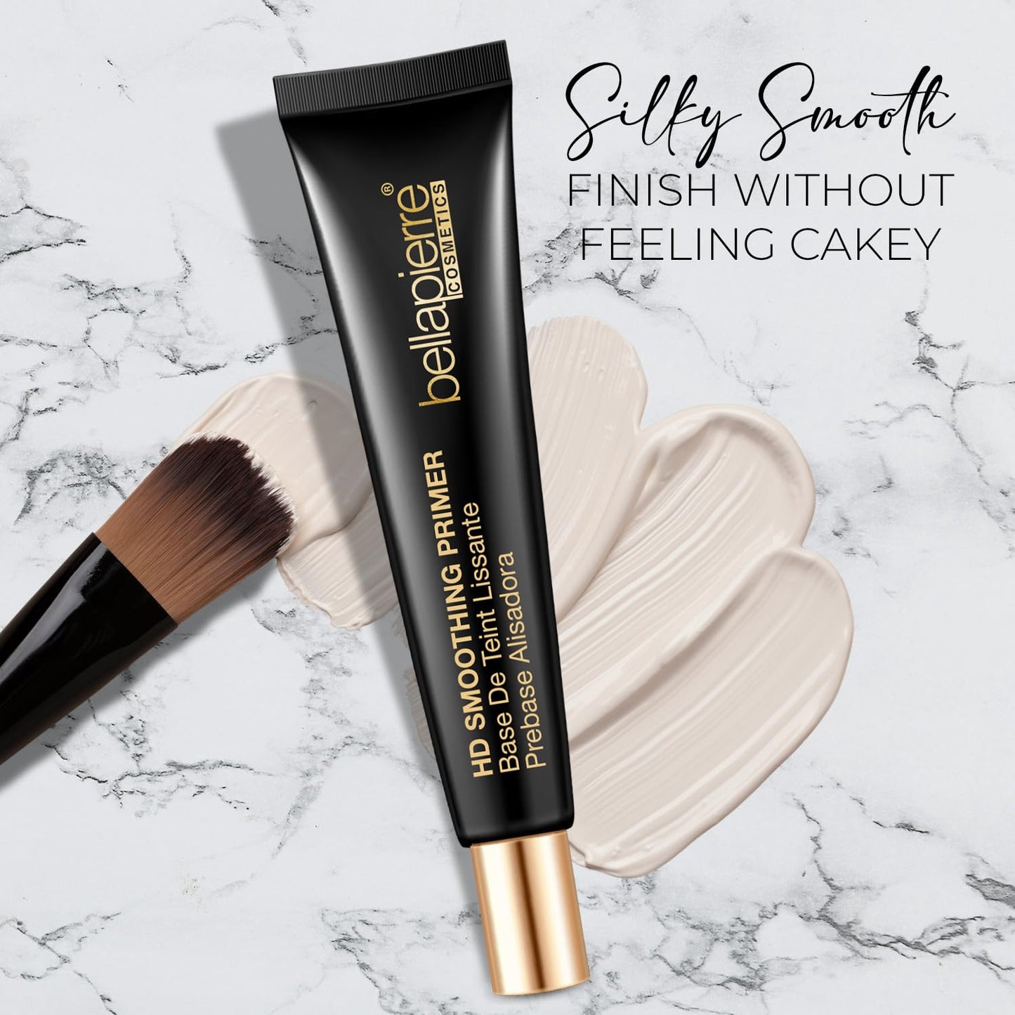 Bellapierre HD Smoothing Primer – Matte Makeup Base, Pore-Refining Face Primer, Lightweight Silky Texture, Reduces Shine, Non-Toxic & Paraben-Free – 1 oz