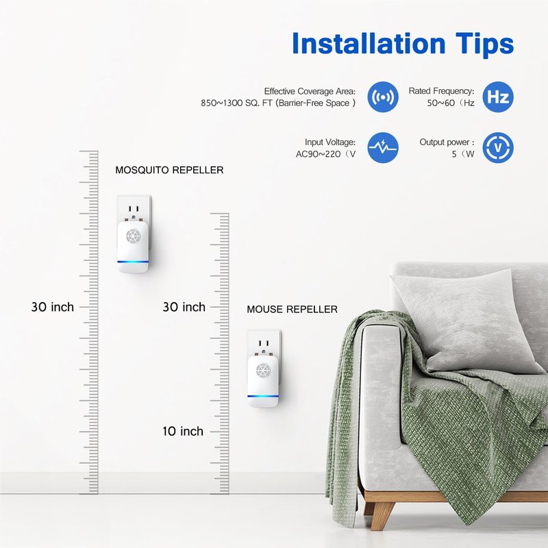 Ultrasonic Pest Repeller - 6 Pack Indoor Plug-In Device for Mice, Roaches, Spiders & Flying Insects | Quiet & Safe Home Use
