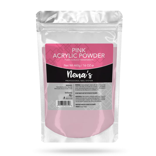 Nena's Superior Sculpting Powder Professional Acrylic Nail System Clear Medium Pink 16 oz 460 g (Pink)