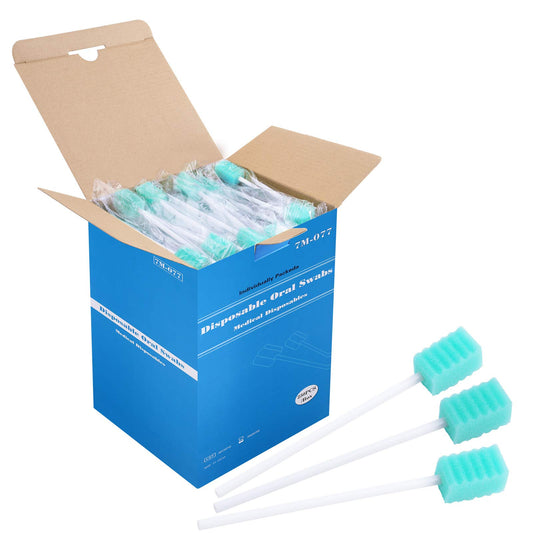 250 Pcs Disposable Oral Swabs,Sterile Dental Sponge for Mouth&Gum Cleaning