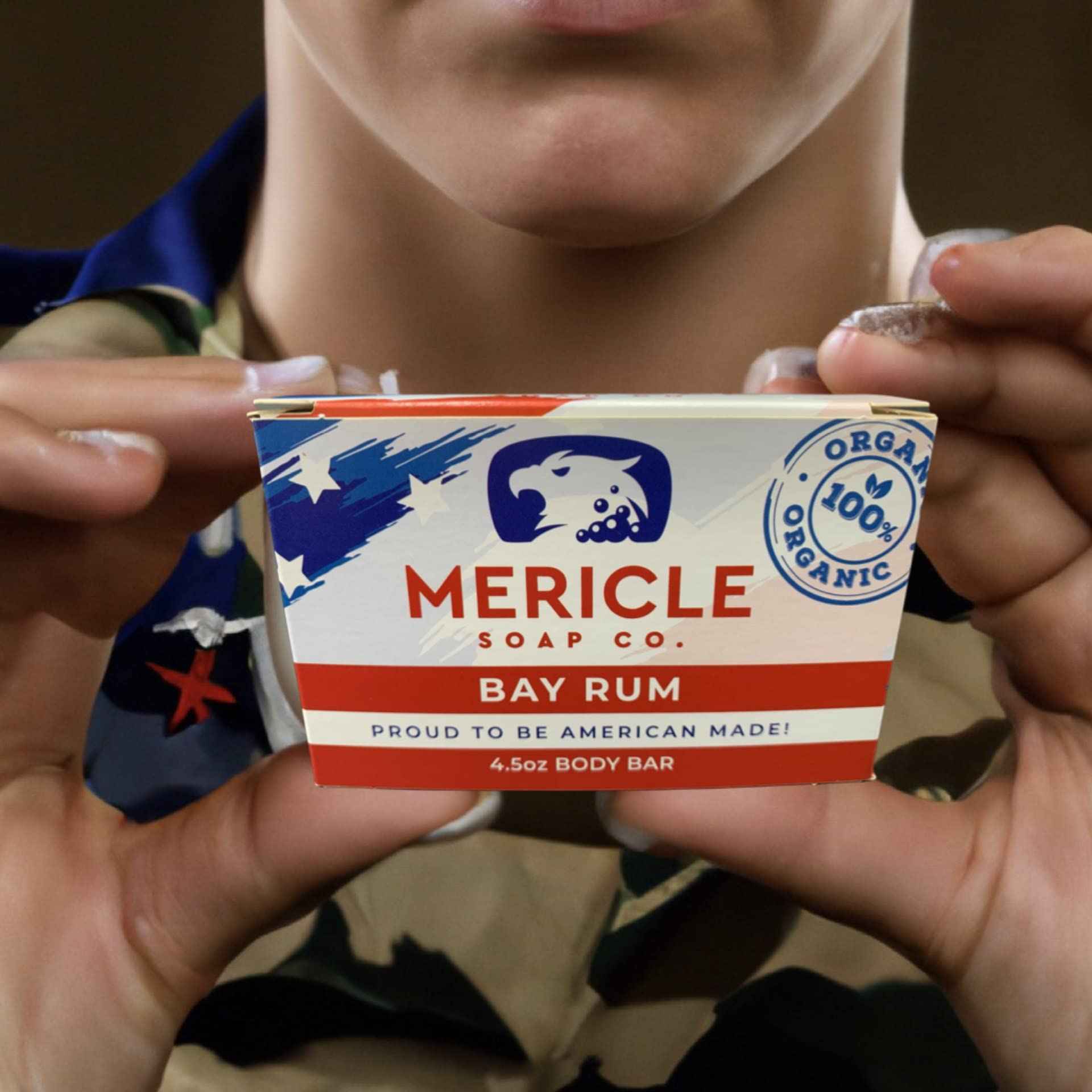 Mericle Soap Co. All Natural Bar Soap, 3 Bar Variety Pack - Black Raspberry Vanilla, Sandalwood Rose, and Bay Rum