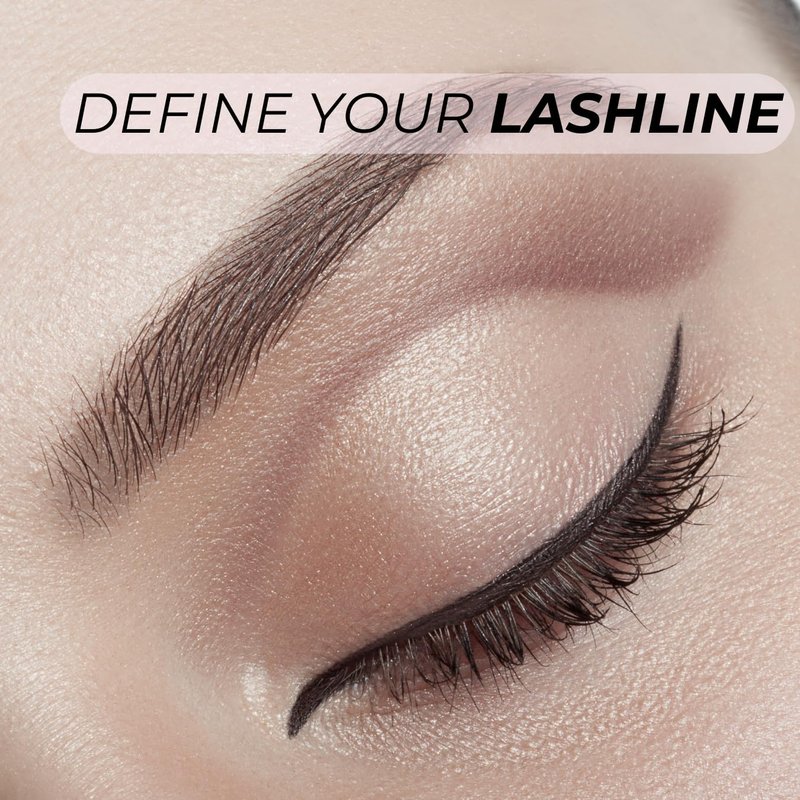 Claraline Black Dipliner, Longwearing with Ultra-Fine Tip Applicator, Cruelty-free, Paraben-Free, Long Lasting, Easy-to-Apply Liner Brush, Gift for Women,1 Count
