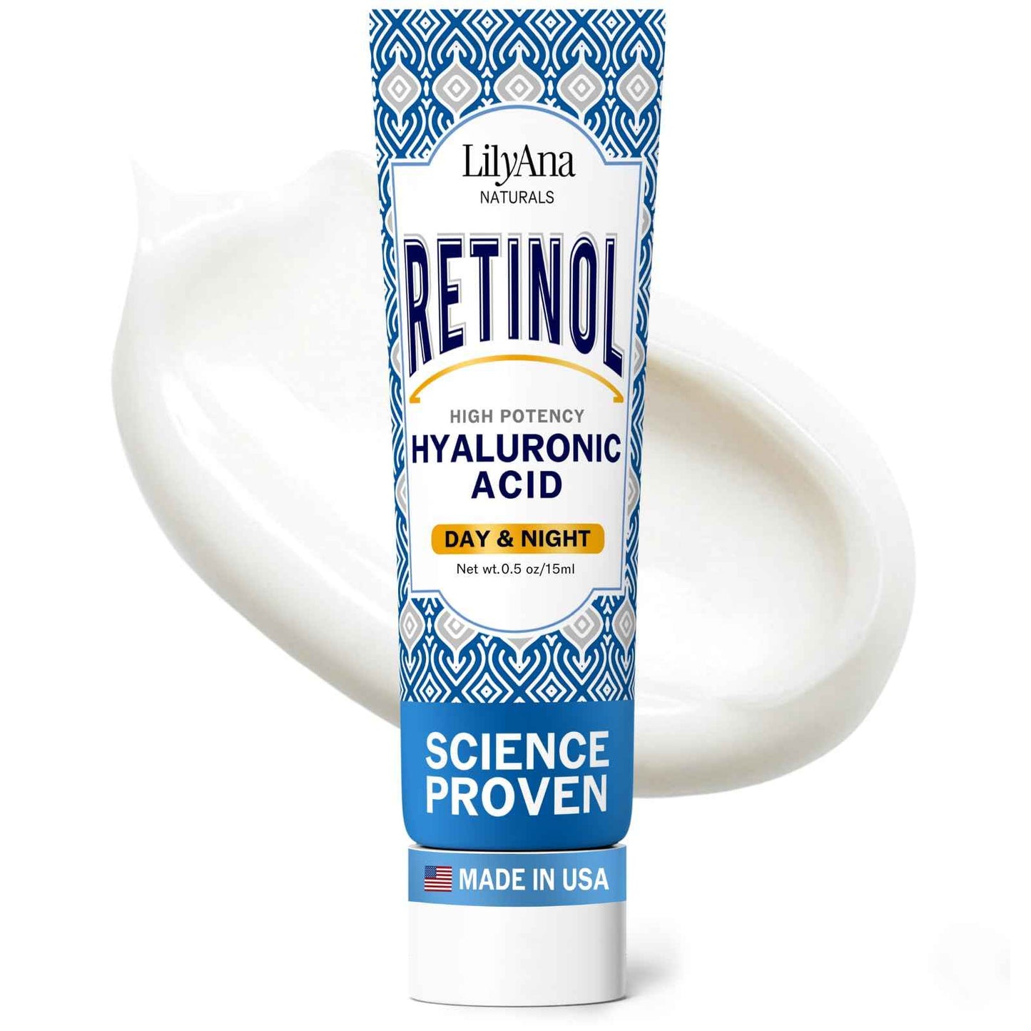 LilyAna Naturals Anti Aging Retinol Face Cream for Women – Wrinkle & Neck Cream for Firming, Retinol Moisturizer for Face with Hyaluronic Acid, Hydrating Night Cream for Fine Lines, Collagen Boost