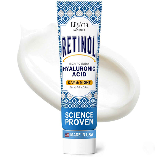 LilyAna Naturals Anti Aging Retinol Face Cream for Women – Wrinkle & Neck Cream for Firming, Retinol Moisturizer for Face with Hyaluronic Acid, Hydrating Night Cream for Fine Lines, Collagen Boost