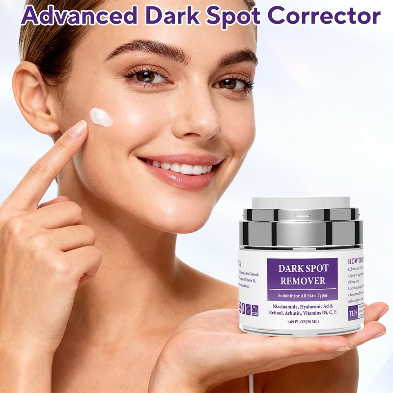 Jessasjet Dark Spot Remover for Face & Body, Advanced Corrector Cream with Niacinamide, Retinol, Arbutin, Hyaluronic Acid & Vitamins B5 C E, Fade Age Spots, Sun Spots, Freckles (1.69 Fl Oz)