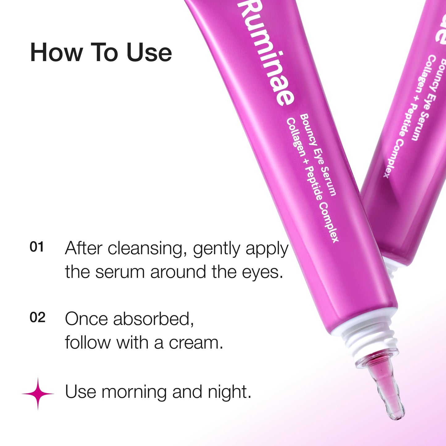 Hydrating Peptide & Collagen Eye Serum for Smooth Under-Eye Makeup | 12 Peptides, Dual Collagen & Niacinamide | Fragrance Free for Sensitive Skin | Korean Skincare | 30ml