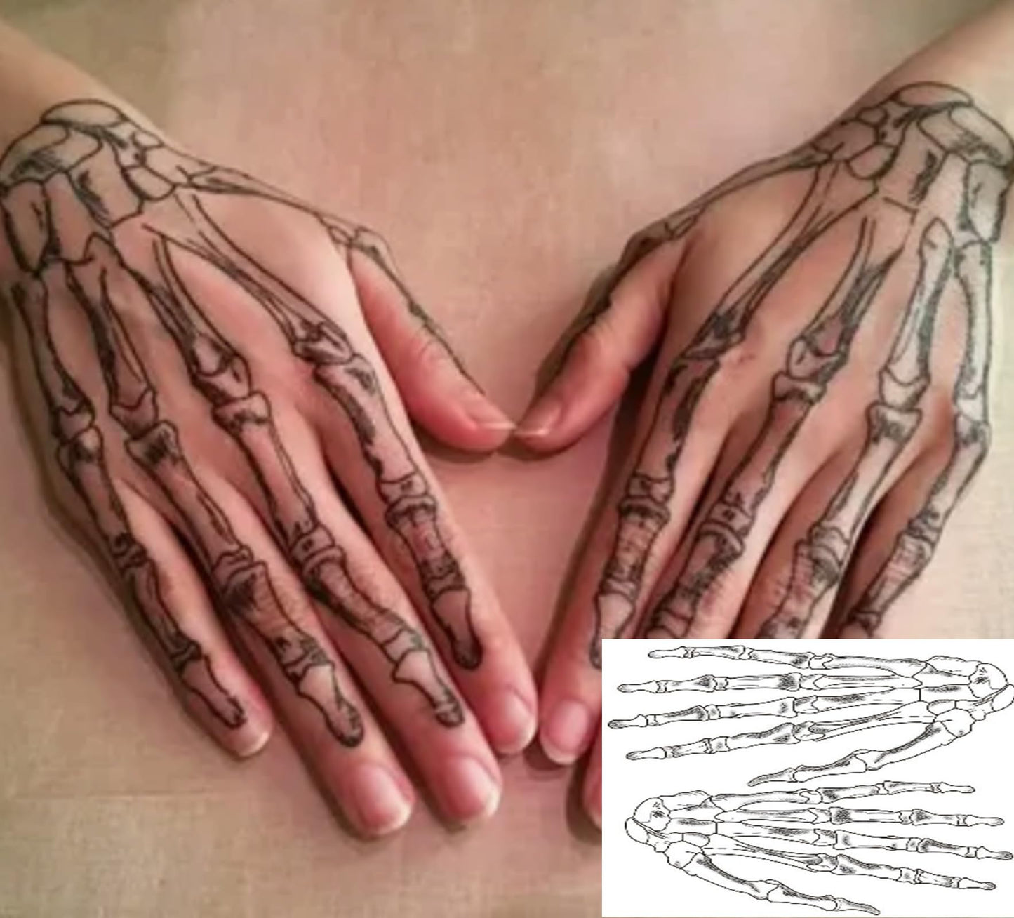 8 Sheets Halloween Temporary Face Tattoos Stickers,Mouth Scar Skeleton Hand Temporary Tattoos Adult, Body Makeup Cosplay Festival Rave Face Stickers Halloween Decorations