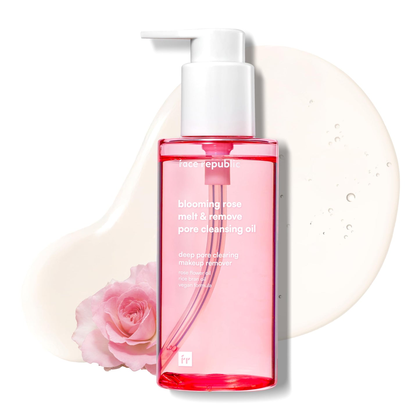 Face Republic Blooming Rose Melt & Remove Pore Cleansing Oil 150ml 5.07 fl oz | Oil Cleanser for Face | Pore and sebum care, Blackhead remover | Waterproof Makeup remover | Vegan Korean Skin Care