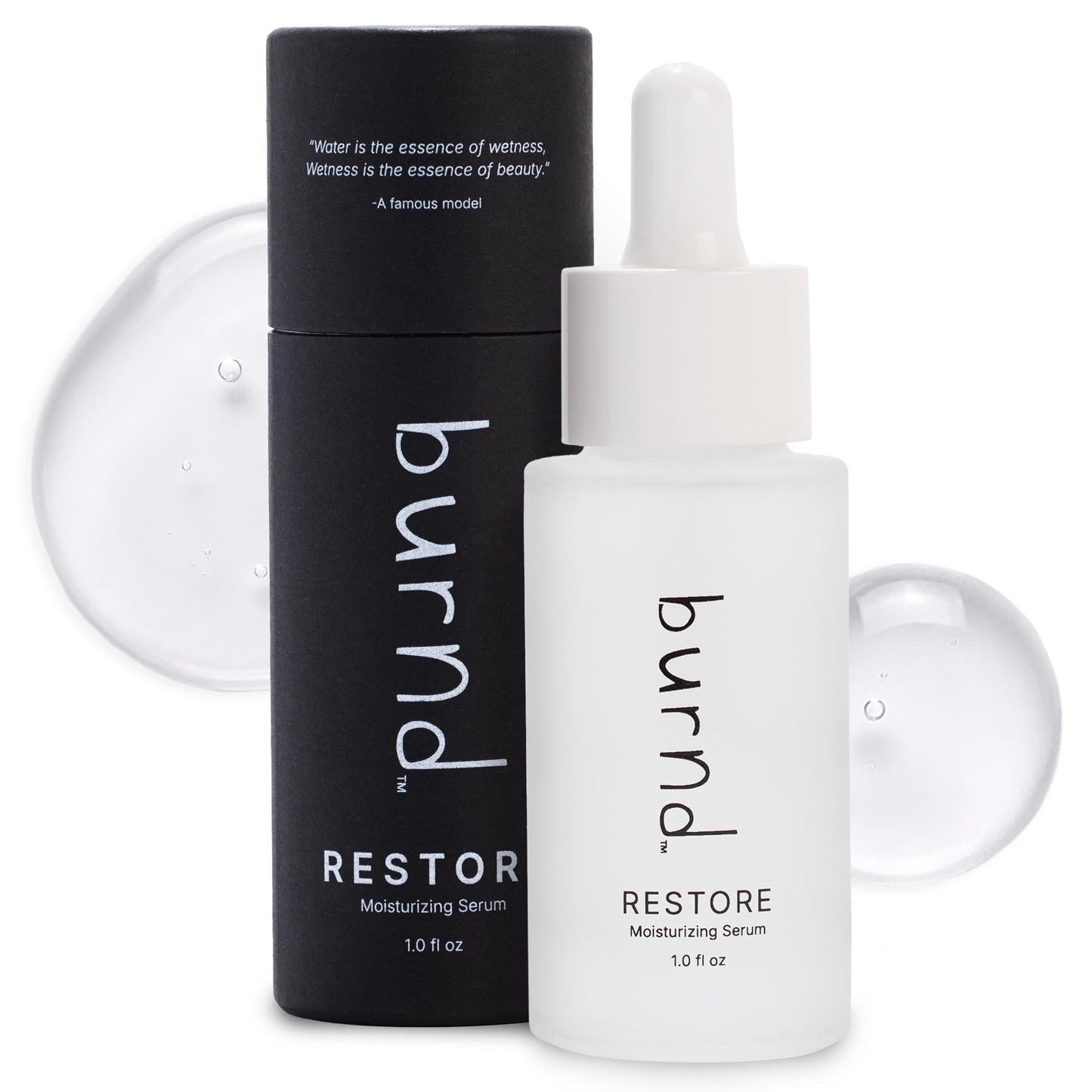 burnd. Microbiome Restoring Face Serum Barrier Repair Moisturizer, Hydrating Facial Serum, organic, Non-Comedogenic, Plant-Based, Preservative-Free Skincare, 1 fl oz